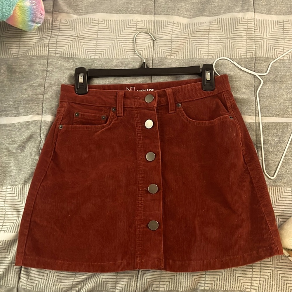 Red/orange NoBo skirt high rise